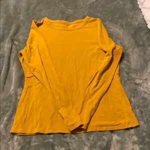 Mustard Long Sleeve Women's Top